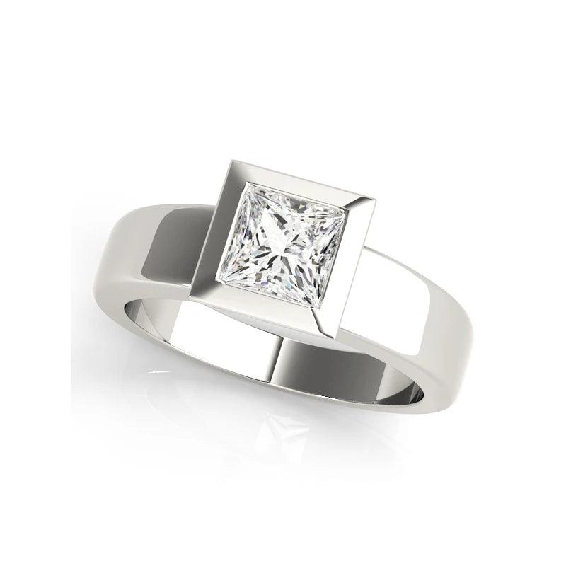 Heavy Luxury Ring Moissanite 925 Siliver Women Band