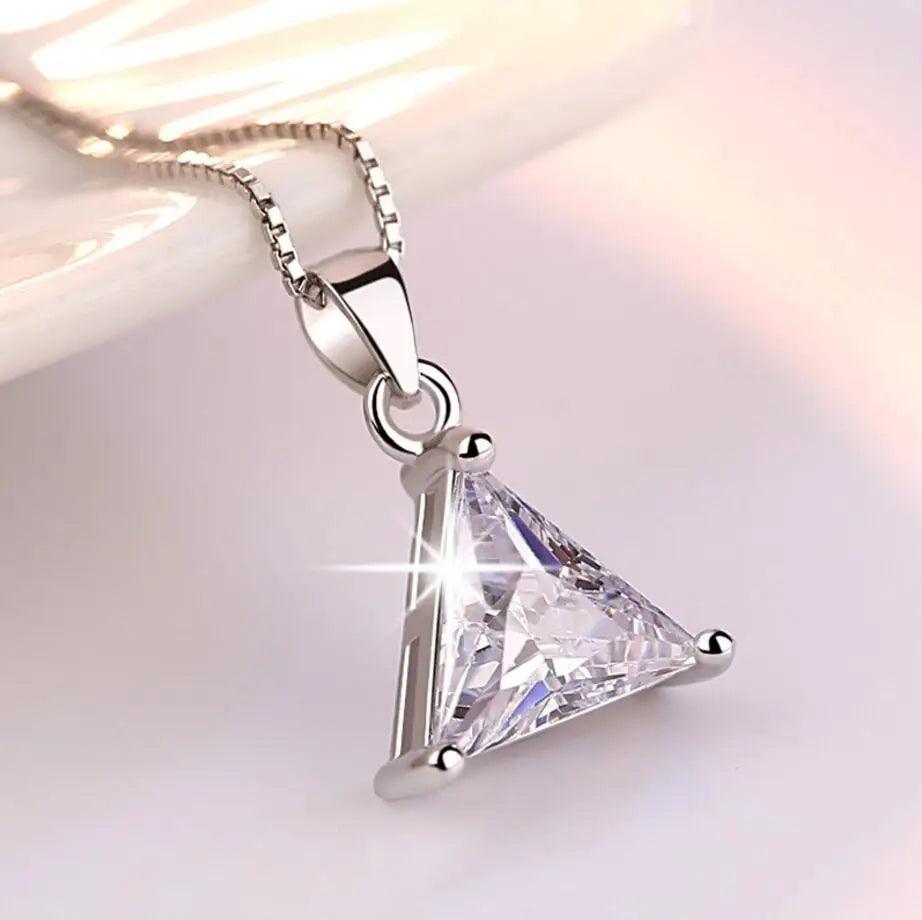 2ct Triangle Cut Moissanite Diamond Pendant