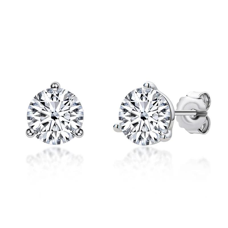 2ct Yellow Gold 925 Sterling Silver Fashion Stud Earrings