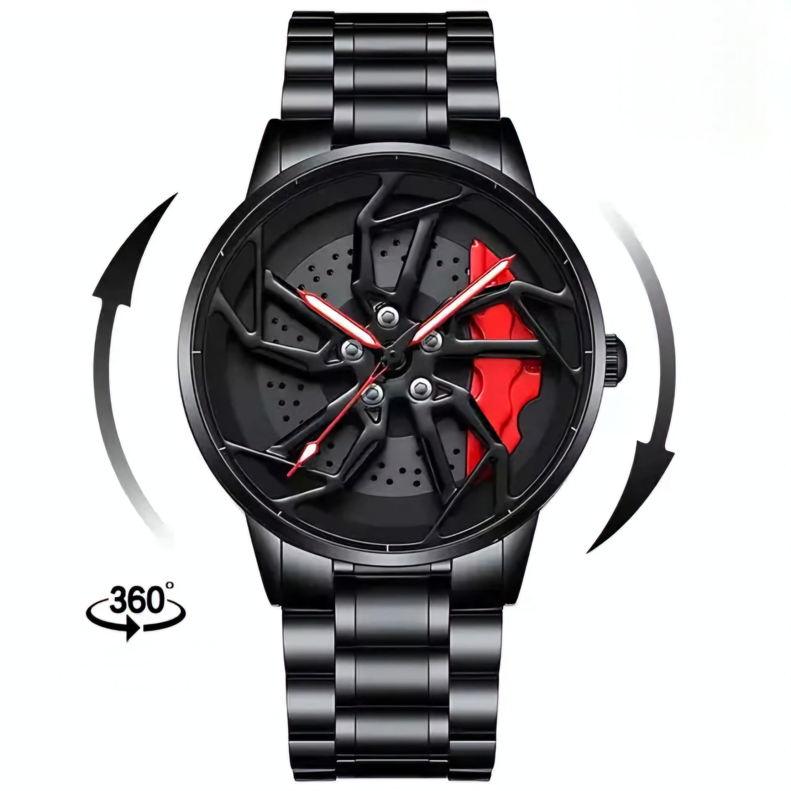 360° Rotating Car Wheel Men's Watch