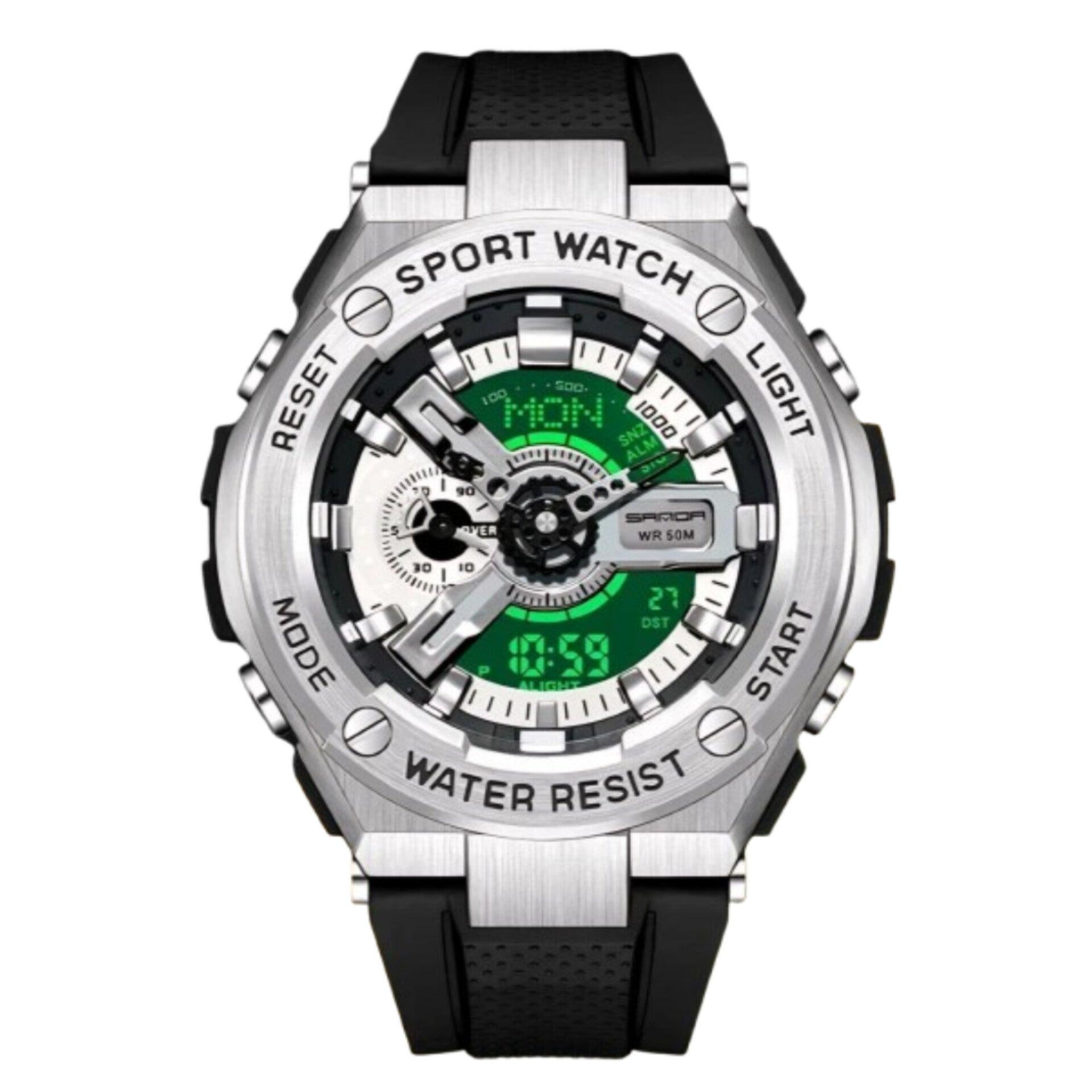 New Korean Version Men's Sports Alarm Watch Waterproof Shockproof Multifunction Watch