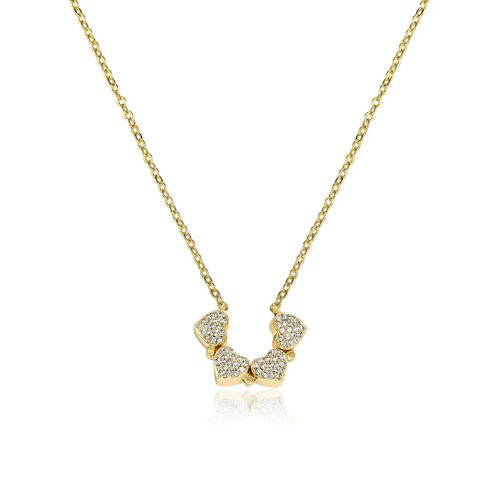 Luxury Four Leaf Flower Pendant Necklace Choker TETAEA