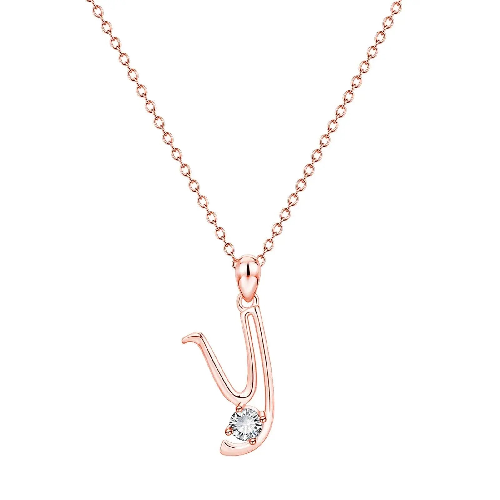 Luxury Silver 26 Letter English Alphabet Necklace TETAEA