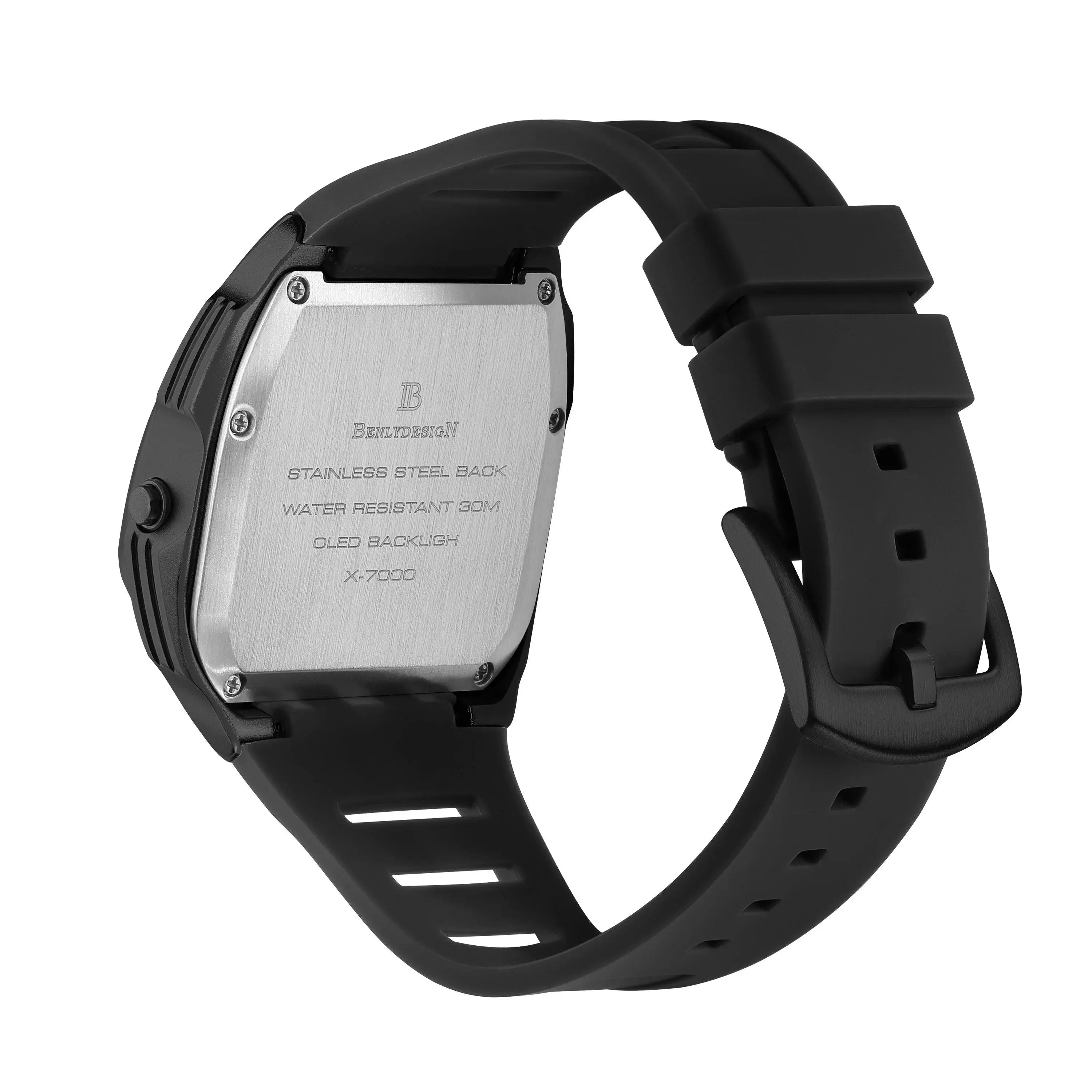 Luxury and distinctive men's digital watch made of metal with a unique and wonderful design in a futuristic, antique style LED electronic watch TETAEA