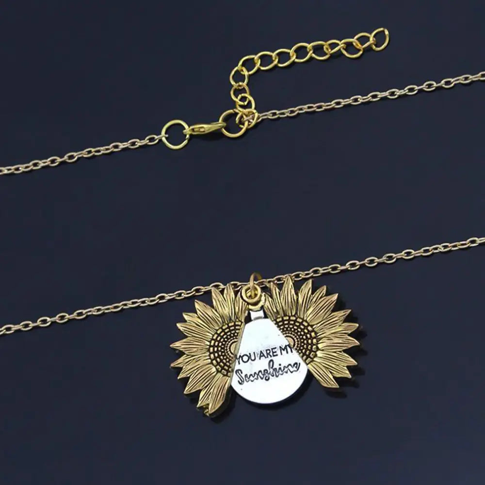 You Are My Sunshine Open Locket Necklace