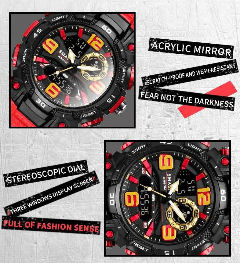 Military Men Watch Fashion Sport Outdoor G Wristwatch Male Digital Stopwatch - TETAEA