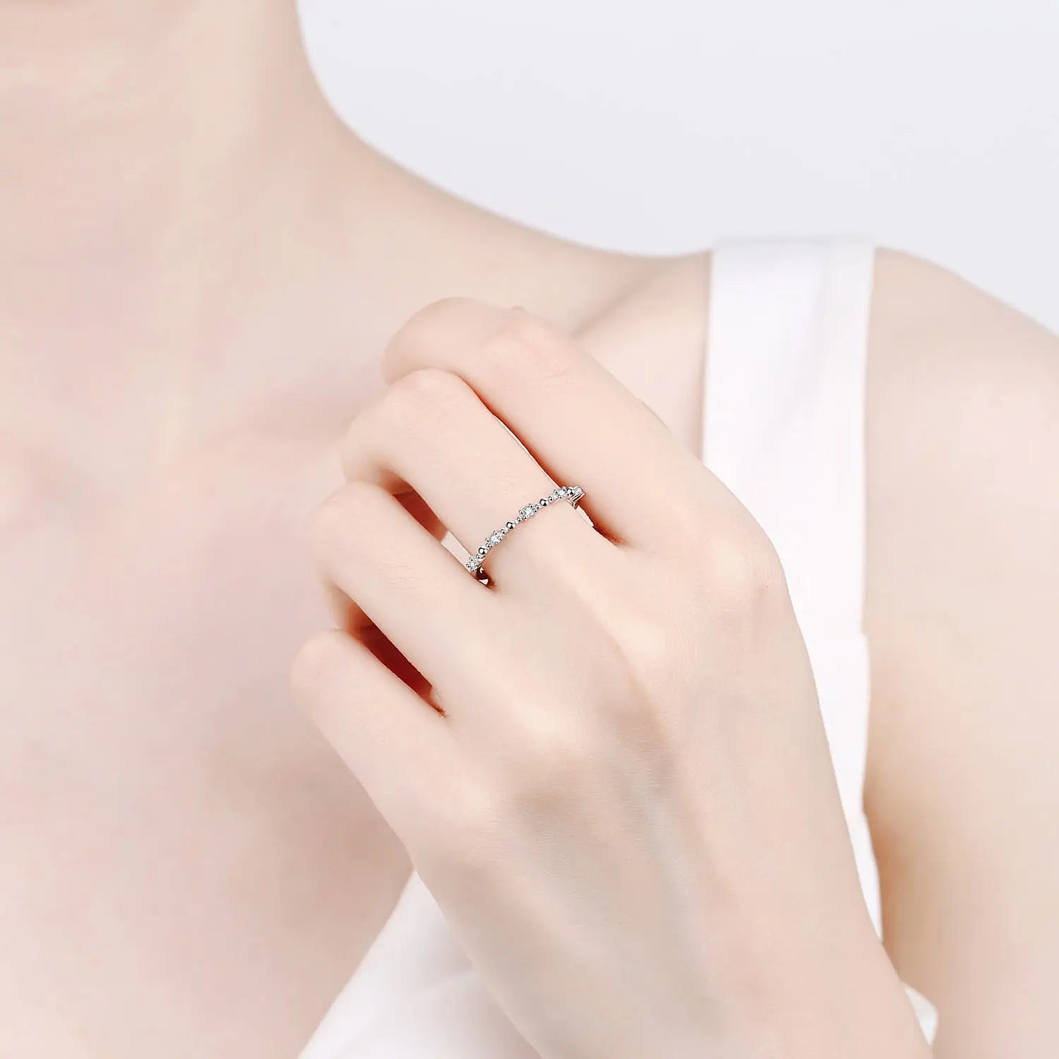 Moissanite 925 Sterling Silver Ring Trendsi