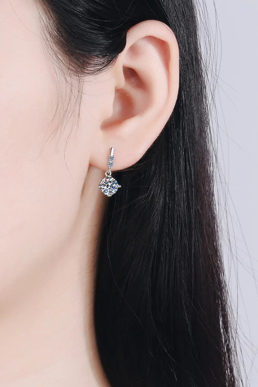Moissanite Drop Earrings Trendsi