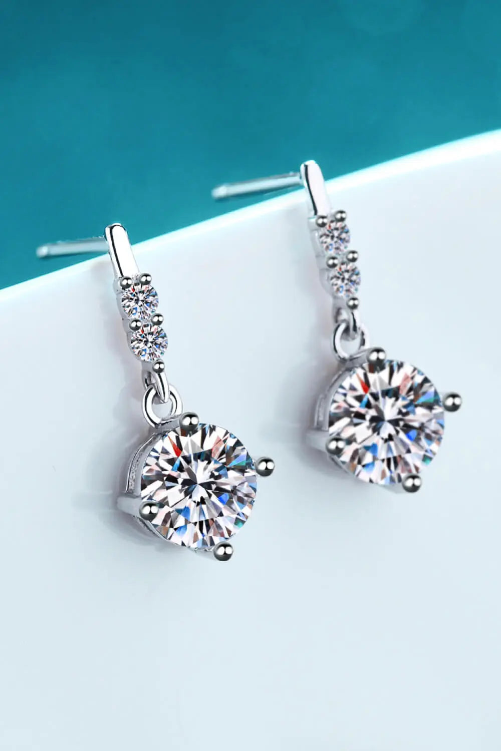 Moissanite Drop Earrings Trendsi