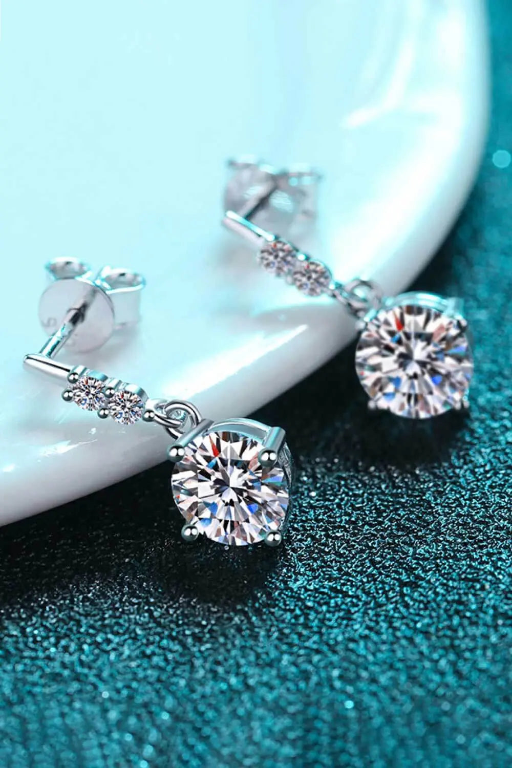 Moissanite Drop Earrings Trendsi