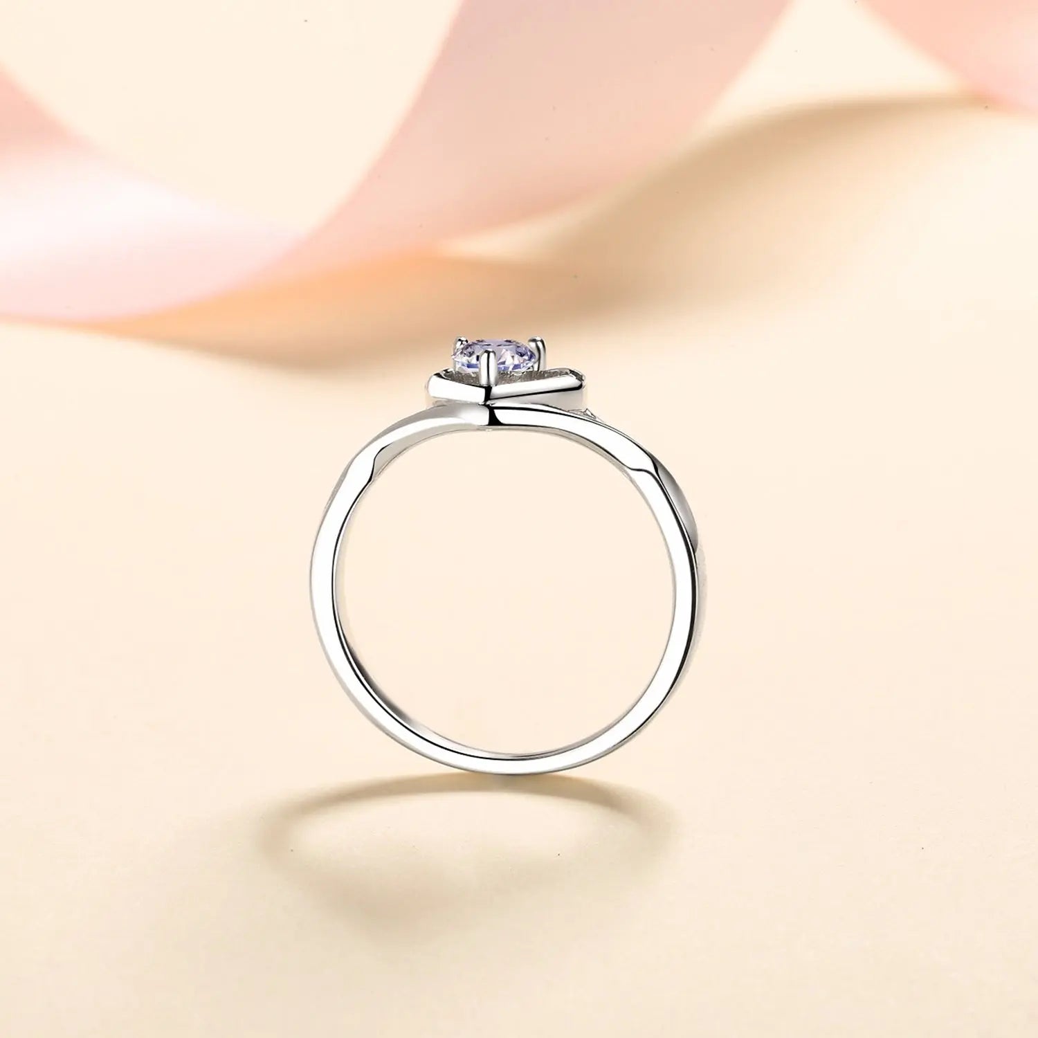 Moissanite Heart 925 Sterling Silver Ring Trendsi