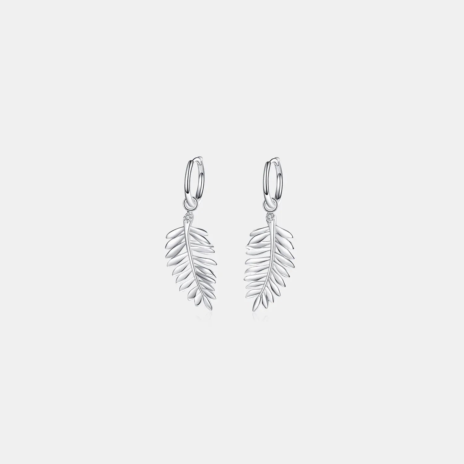 Moissanite Leaf 925 Sterling Silver Earrings Trendsi