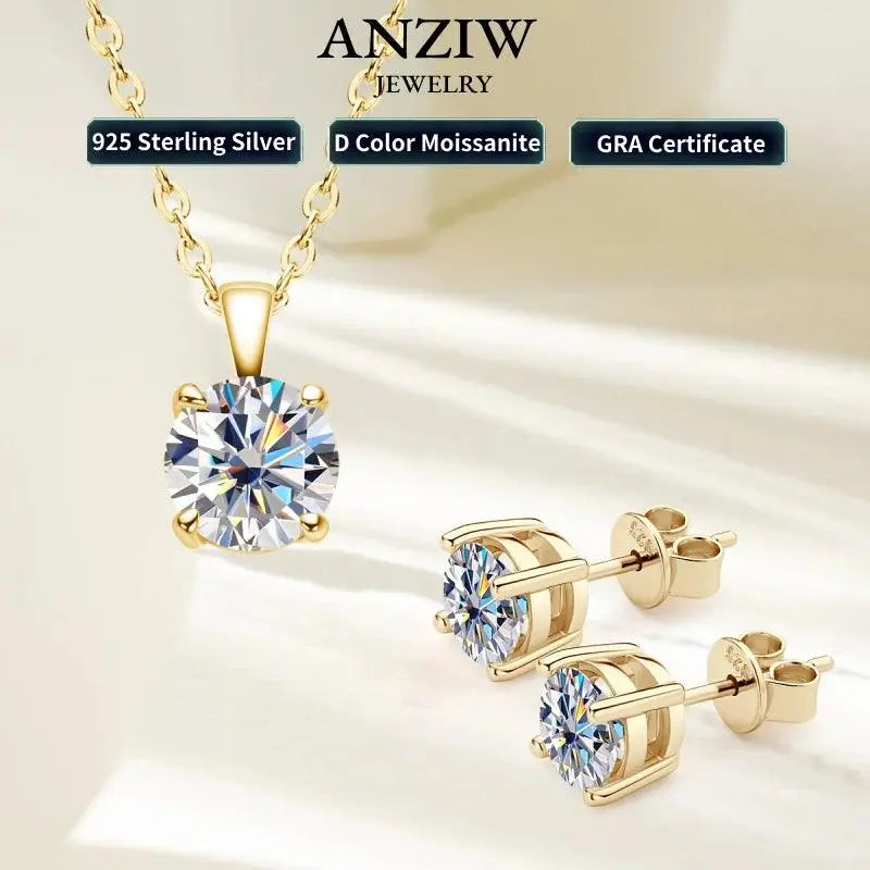 Moissanite jewelry set luxury necklaces - TETAEA