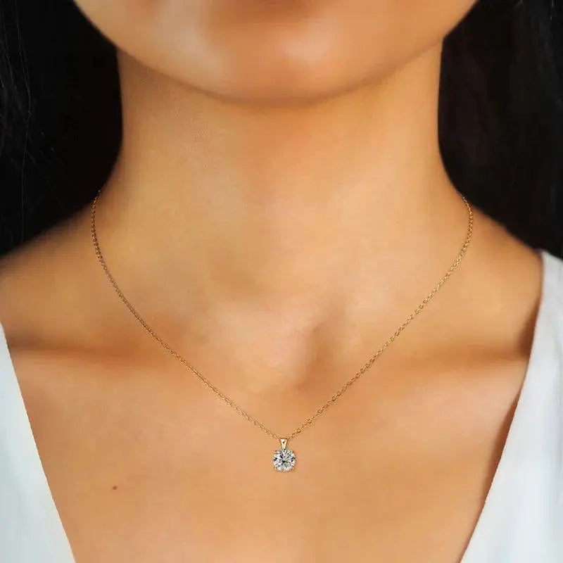 Moissanite jewelry set luxury necklaces - TETAEA