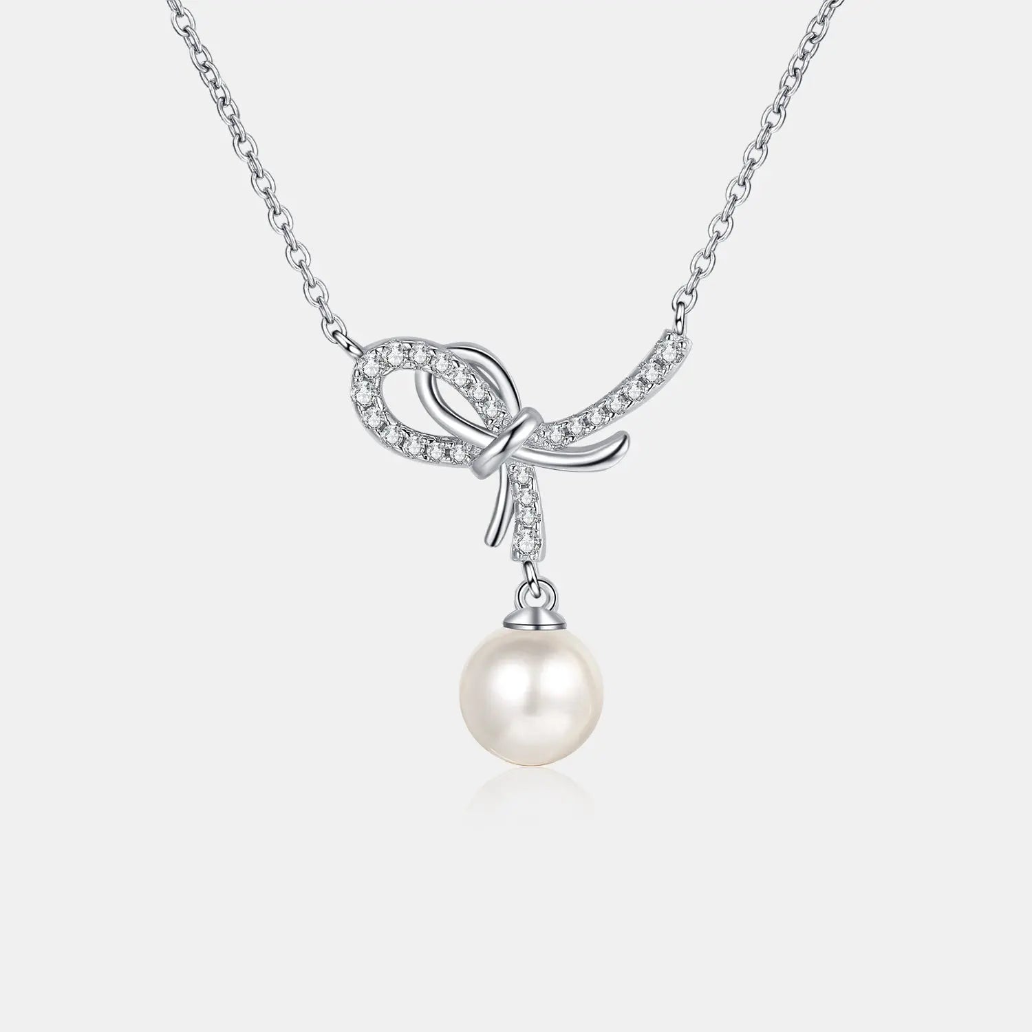 Natural Pearl Pendant Moissanite 925 Sterling Silver Necklace Trendsi