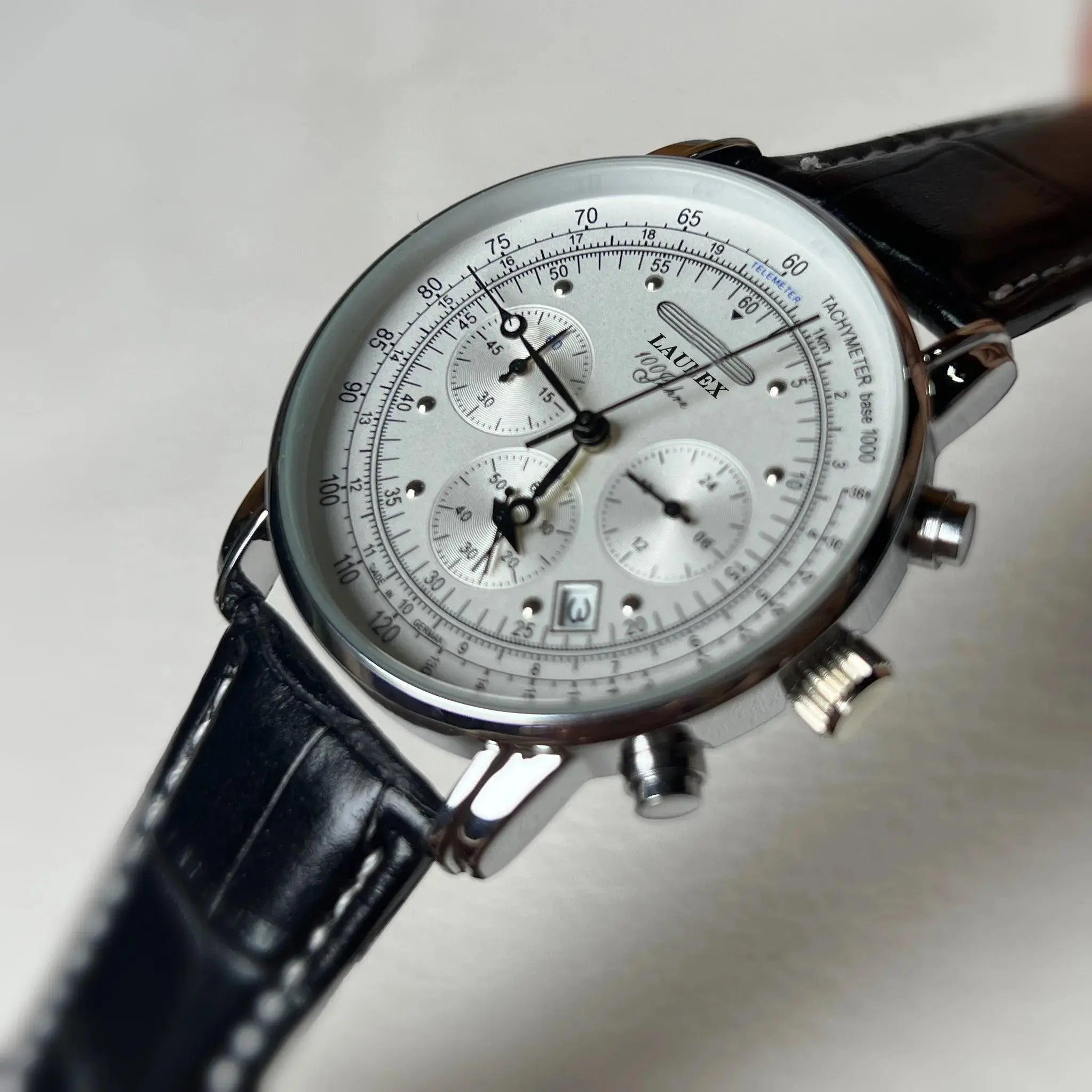 New luxury brand Zeppelin with the same diving multifunctional timing code watch leather strap men's quartz watch gift bracelet TETAEA