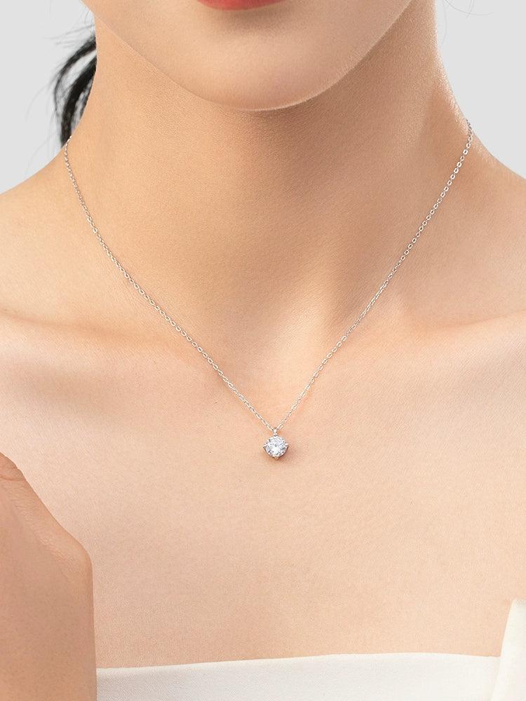 Modian Accessible Luxury Women's Easiest for Match Clavicle Chain Single Diamond