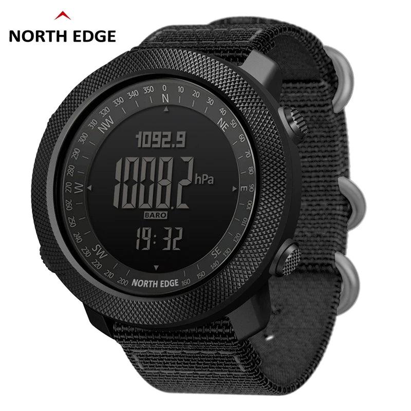 Men's Digital Sports Military Watch for Running and Swimming with Altimeter, Barometer, Compass, 50M Water Resistant