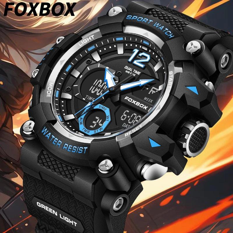 Fashion Casual Sports Dual Display Digital Electronic Watch with Timing Waterproof Weekly Alarm Date Quartz Watch