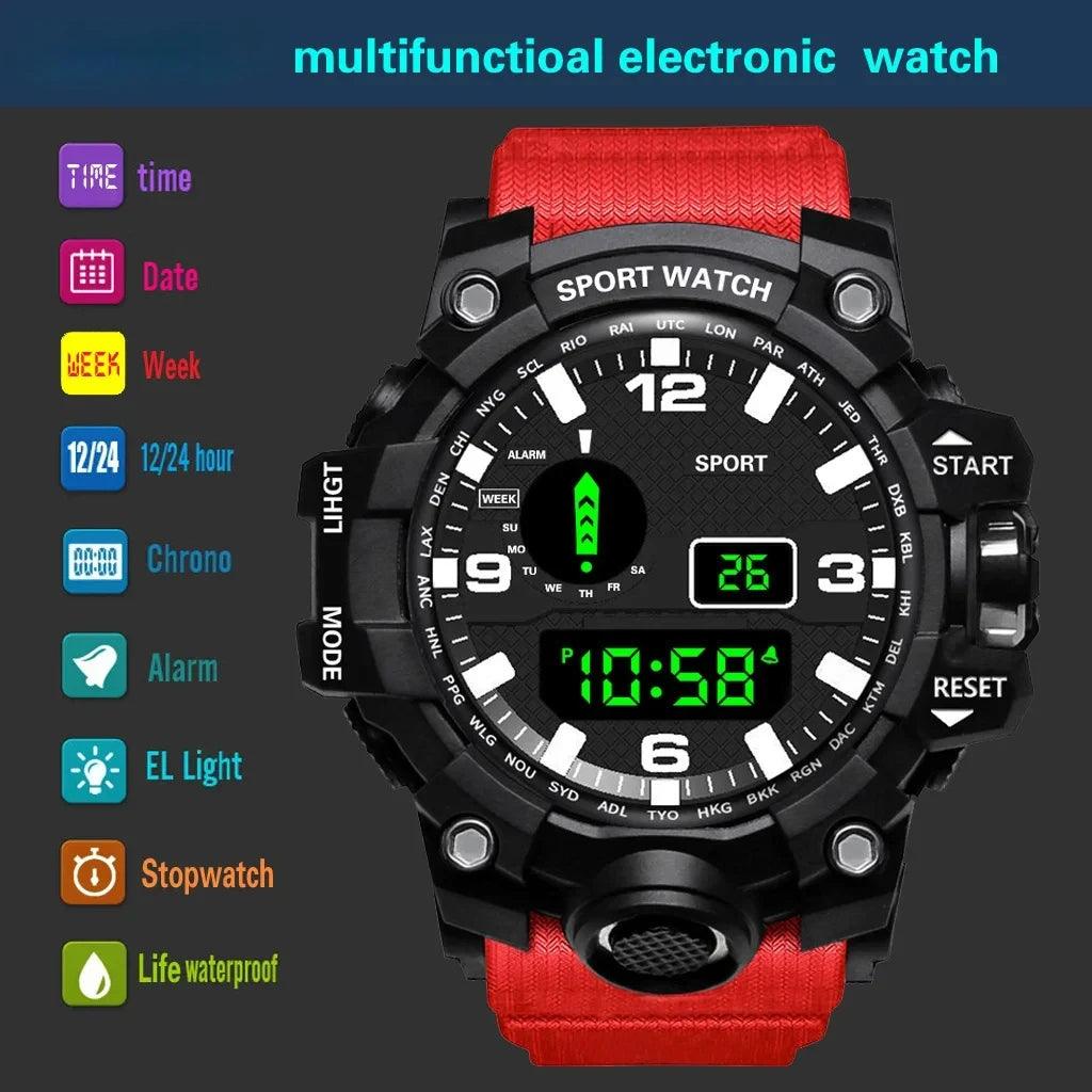 LED Digital Sports Electronic Fitness Watch