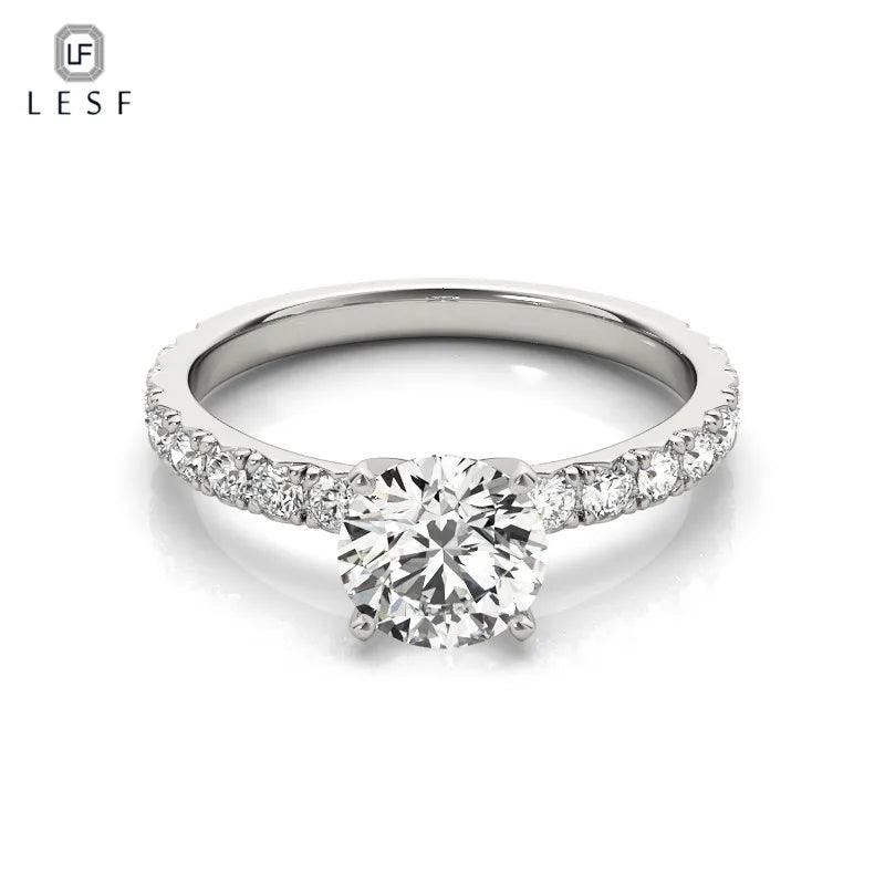 1 Carat Moissanite 925 Sterling Silver Ring