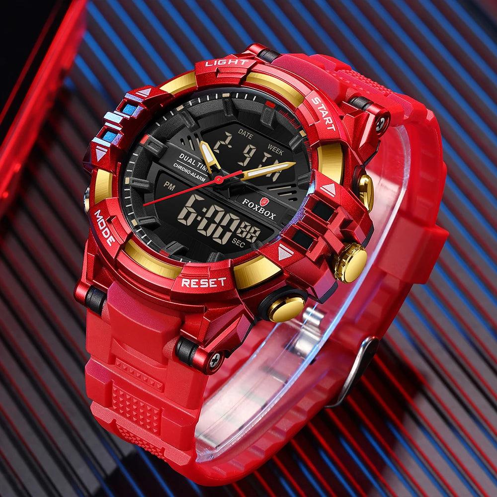 Men's Digital Watch Metal Retro Futuristic Style