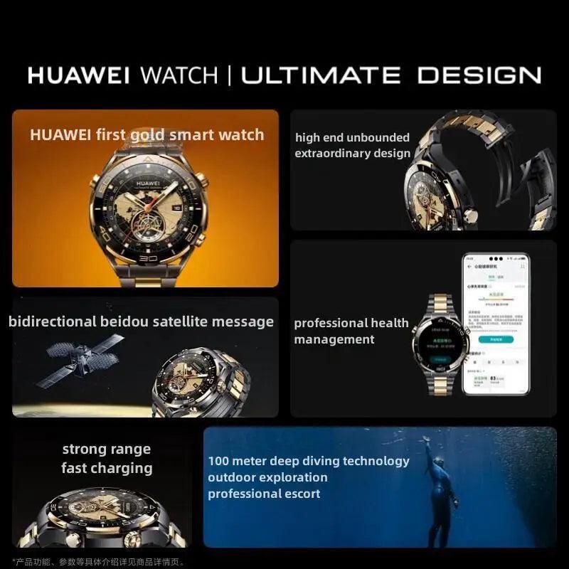 Pre-sale of HUAWEI WATCH ULTIMATE DESIGN ECG Bi-directional Electrocardiogram Analysis Beidou Satellite First Gold Smartwatch