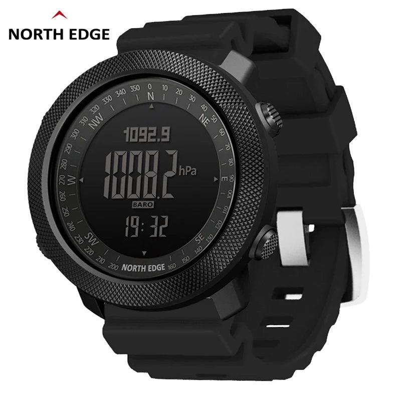 Men's Digital Sports Military Watch for Running and Swimming with Altimeter, Barometer, Compass, 50M Water Resistant