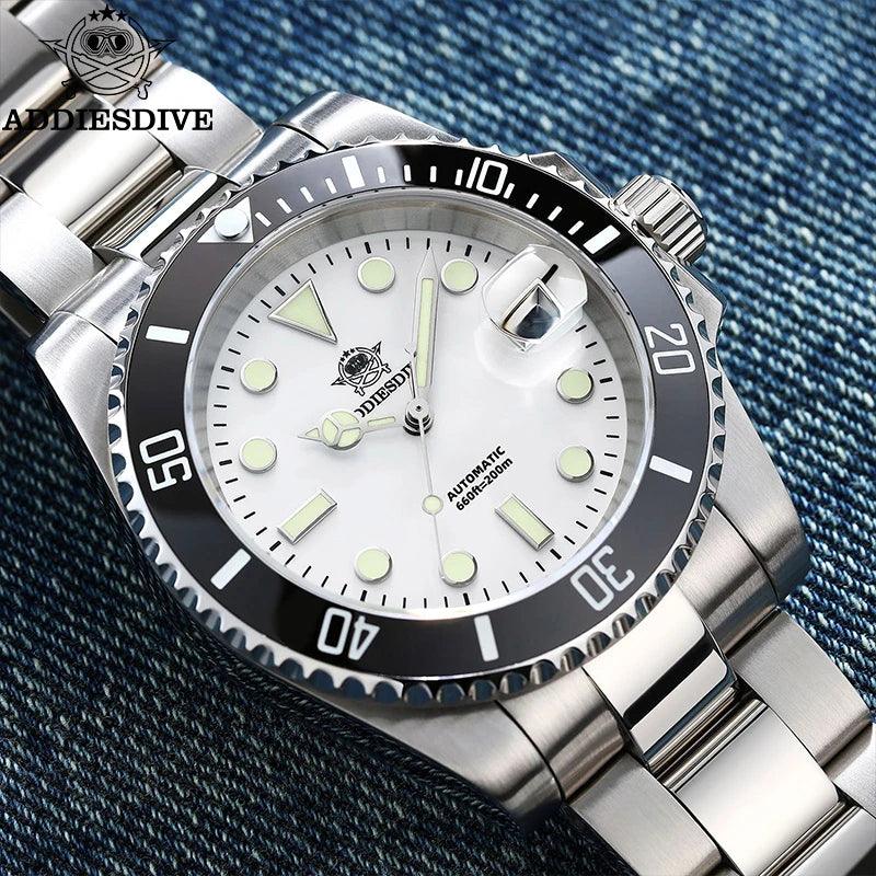 Men's Automatic Mechanical Watch, Water Resistant to 200 Meters, Stainless Steel