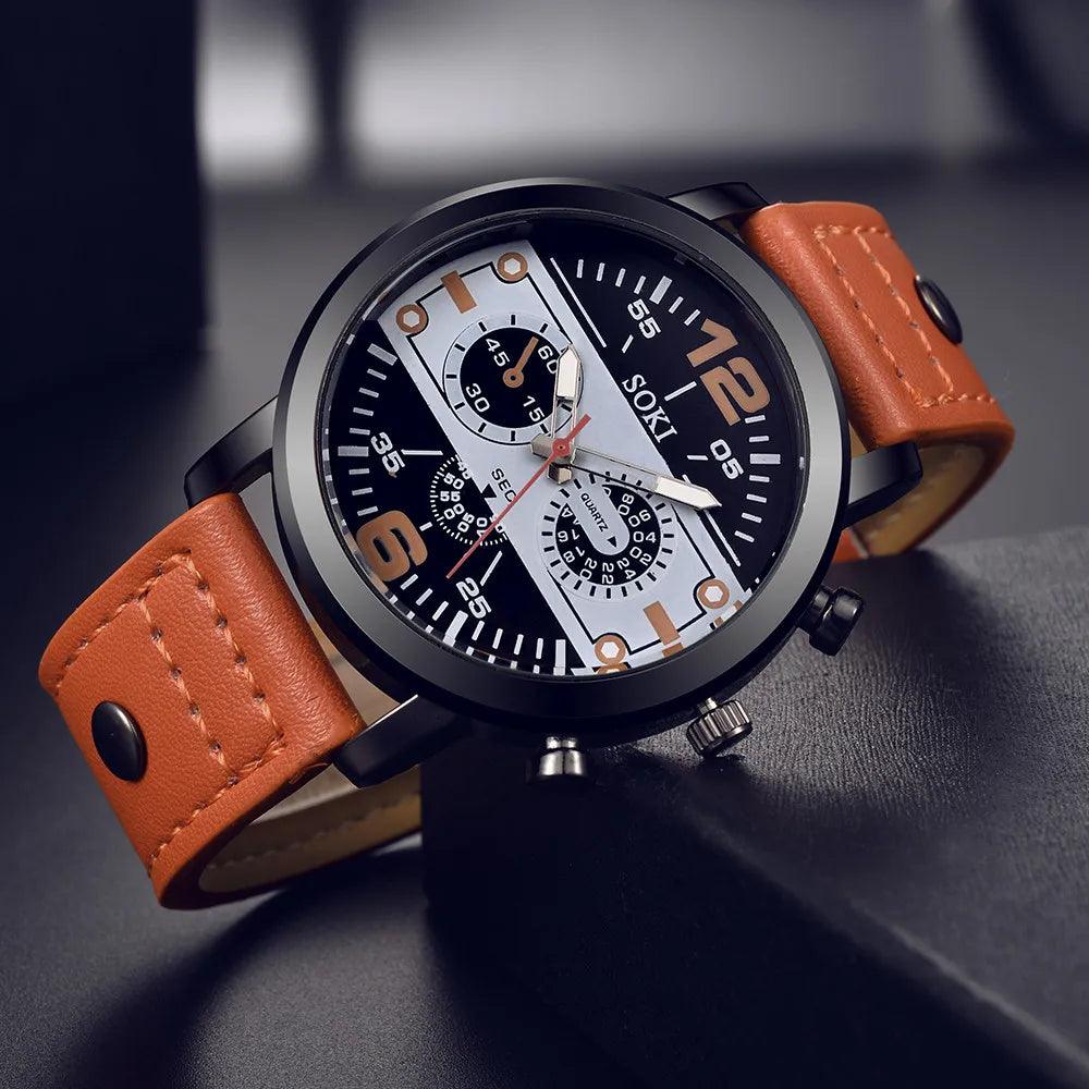 Distinctive waterproof sports quartz watch