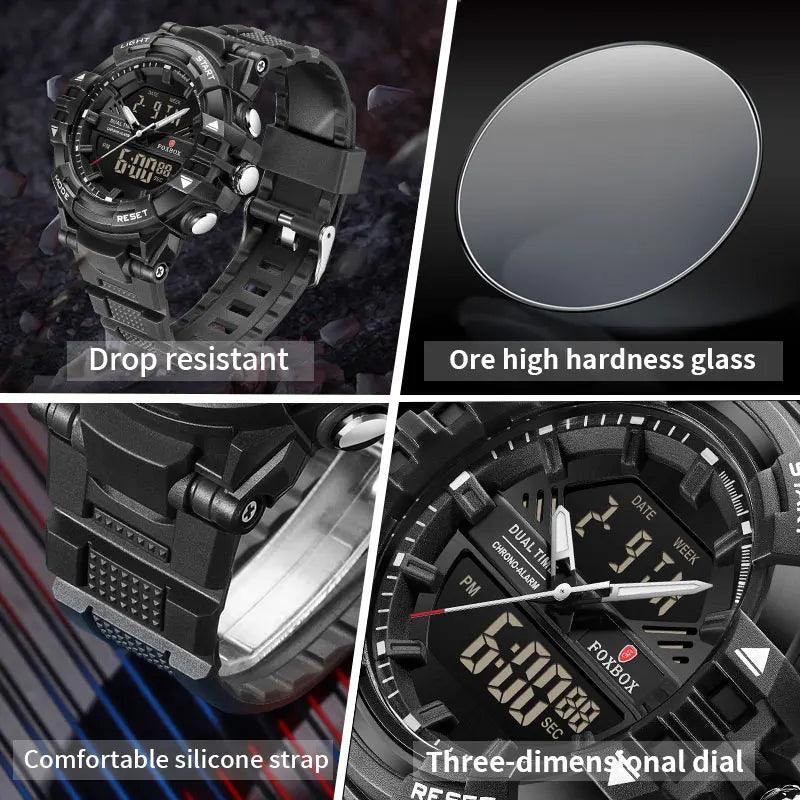 Men's Digital Watch Metal Retro Futuristic Style