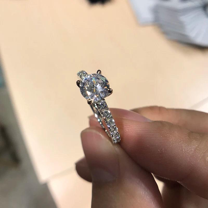 1 Carat Moissanite 925 Sterling Silver Ring