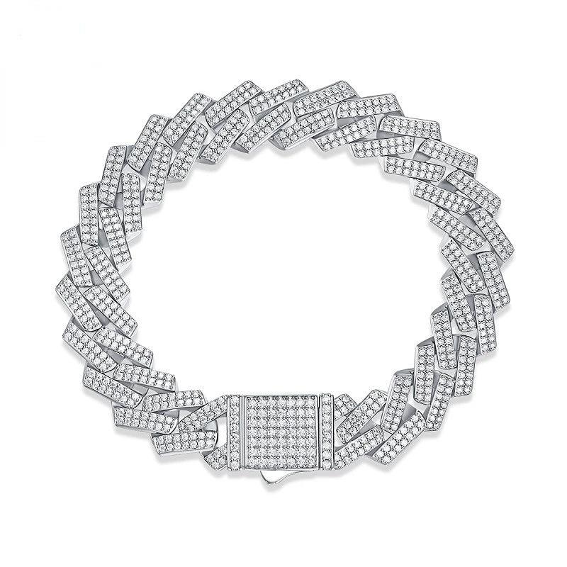 Luxury, thick and heavy men's bracelet made of 925 sterling silver