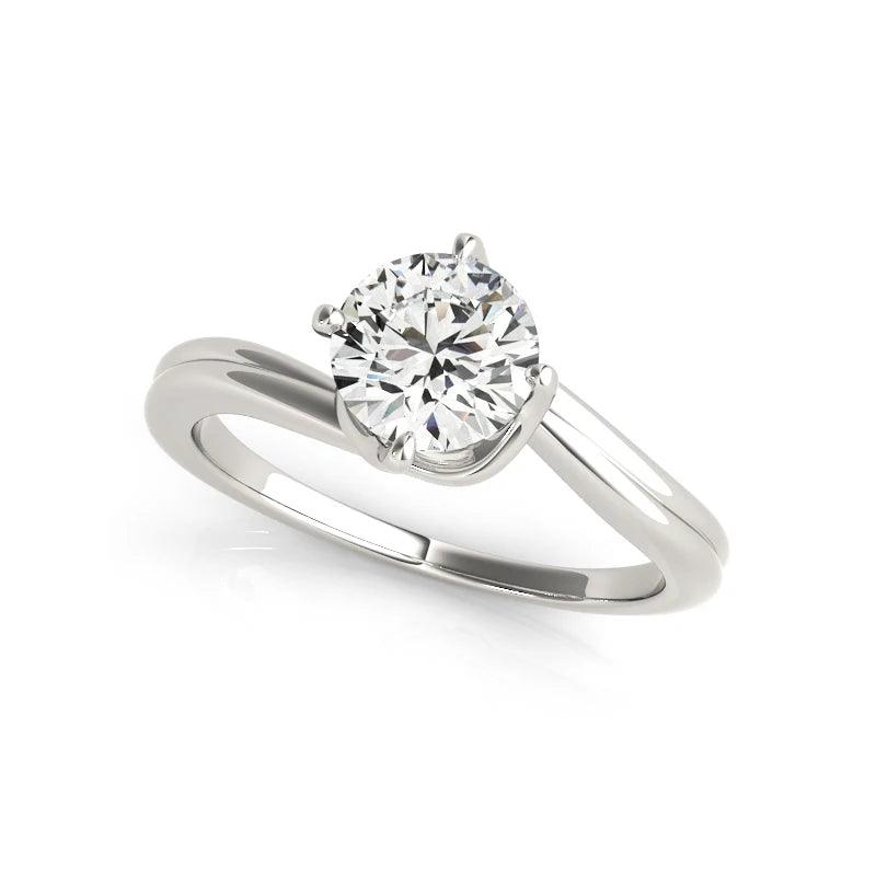 Classic 925 Sterling Silver Wedding Rings with 1ct Moissanite in Simple and Elegant Design