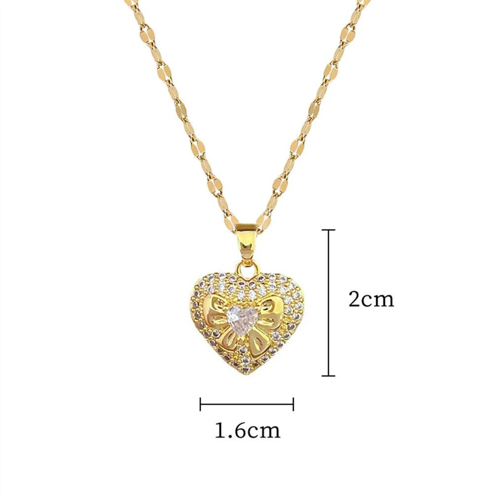 Heart Shaped Zircon Necklaces Design