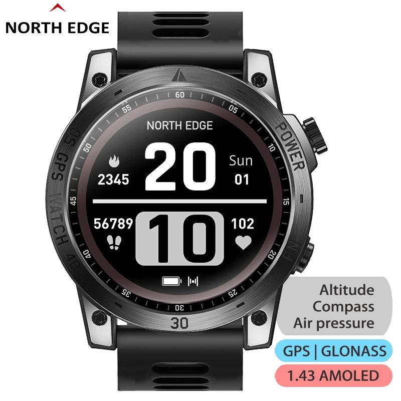 New Smart Sports Watch with Altimeter, Barometric Compass, Health and GPS Positioning