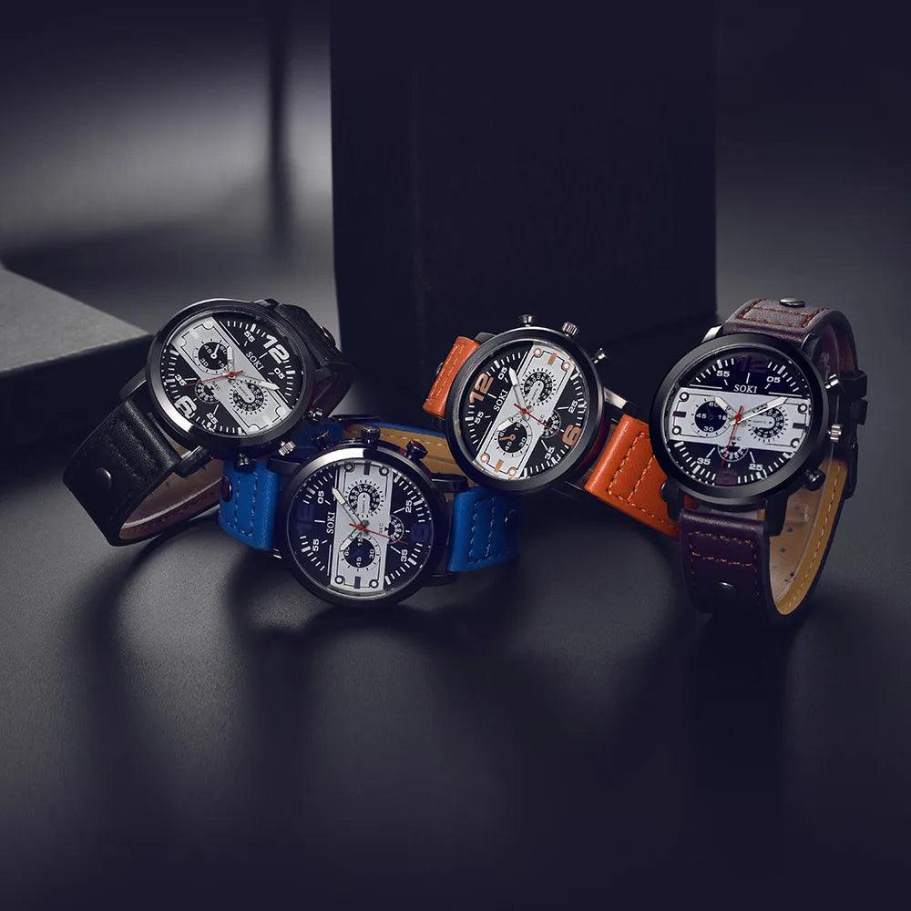 Distinctive waterproof sports quartz watch