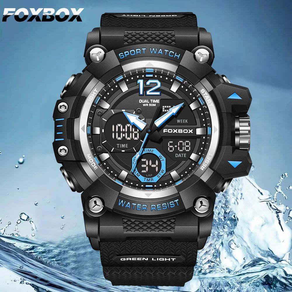 Fashion Casual Sports Dual Display Digital Electronic Watch with Timing Waterproof Weekly Alarm Date Quartz Watch