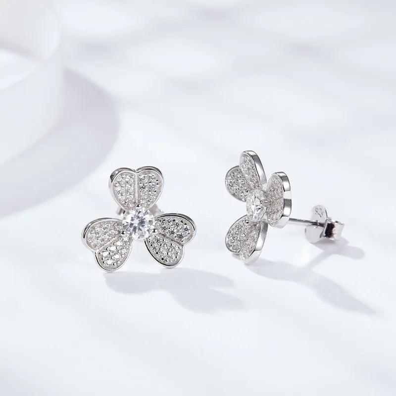 Simple 925 Silver 0.3 Carat Moissanite Earrings Studs Pure