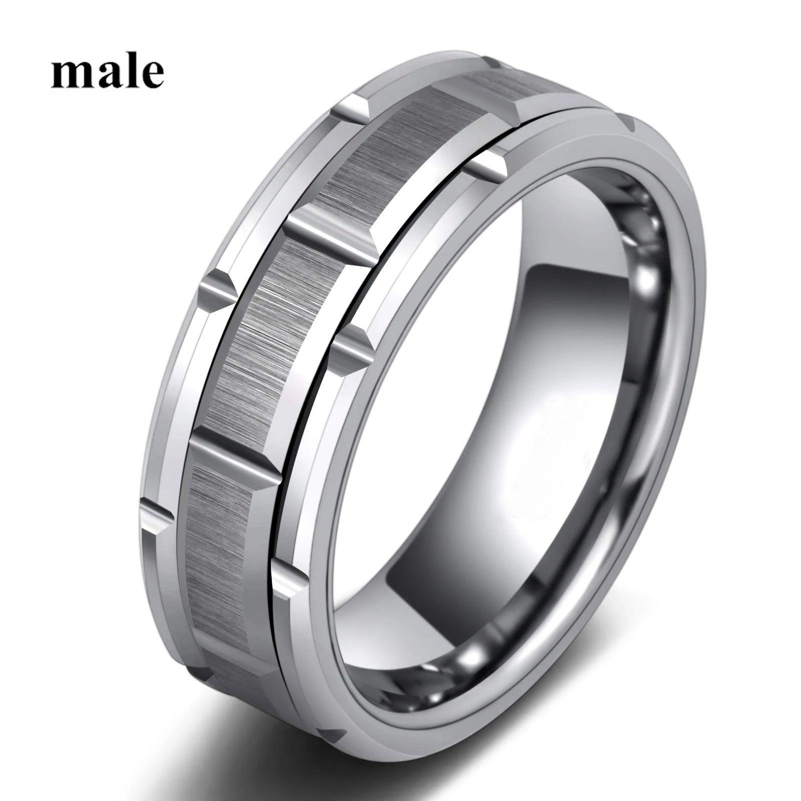 2pcs Men & Women Fashion Couple Rings Heart Rhinestones Zirconia Trendy Stainless Steel Ring Wedding