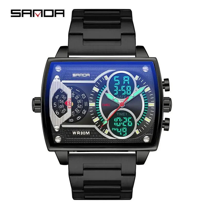 Sanda Brand New Fashion Sports Multifunctional Electronic Waterproof Watch TETAEA