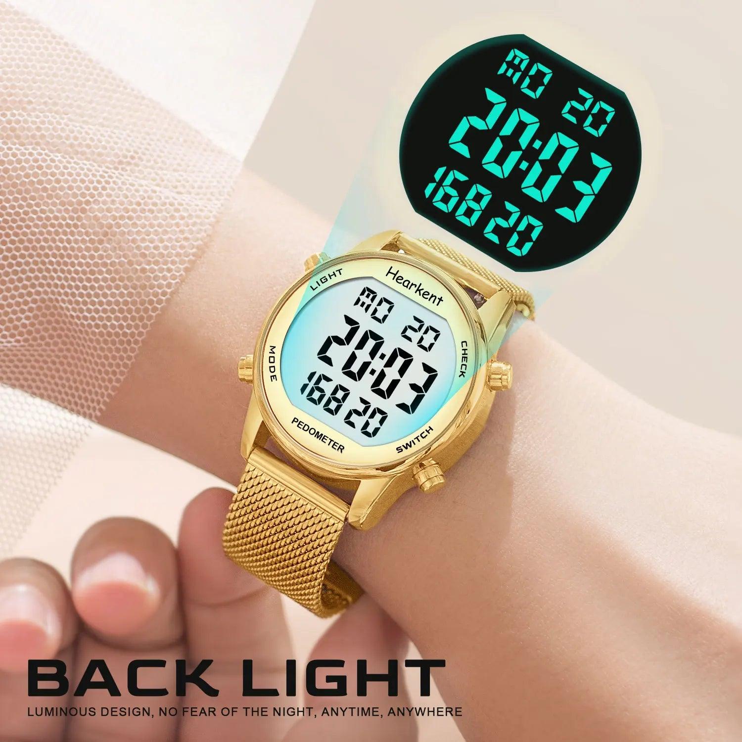 Women's Digital Sports Watch Pedometer Calorie Mileage Tracker Walking Watch No App No Bluetooth