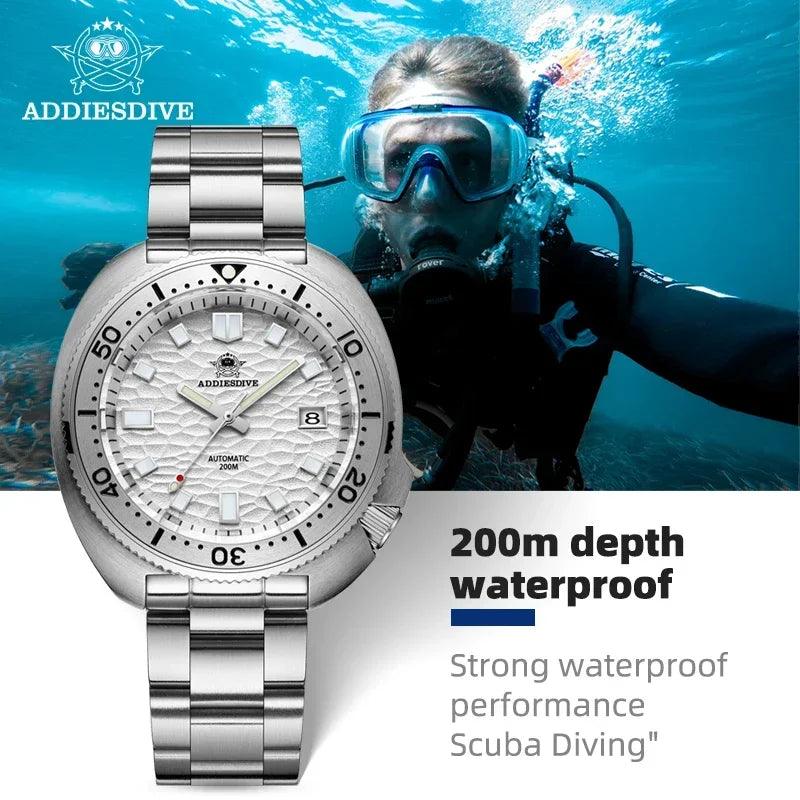 Premium Men's Automatic Mechanical Watch, Water Resistant to 200 Meters, Stainless Steel