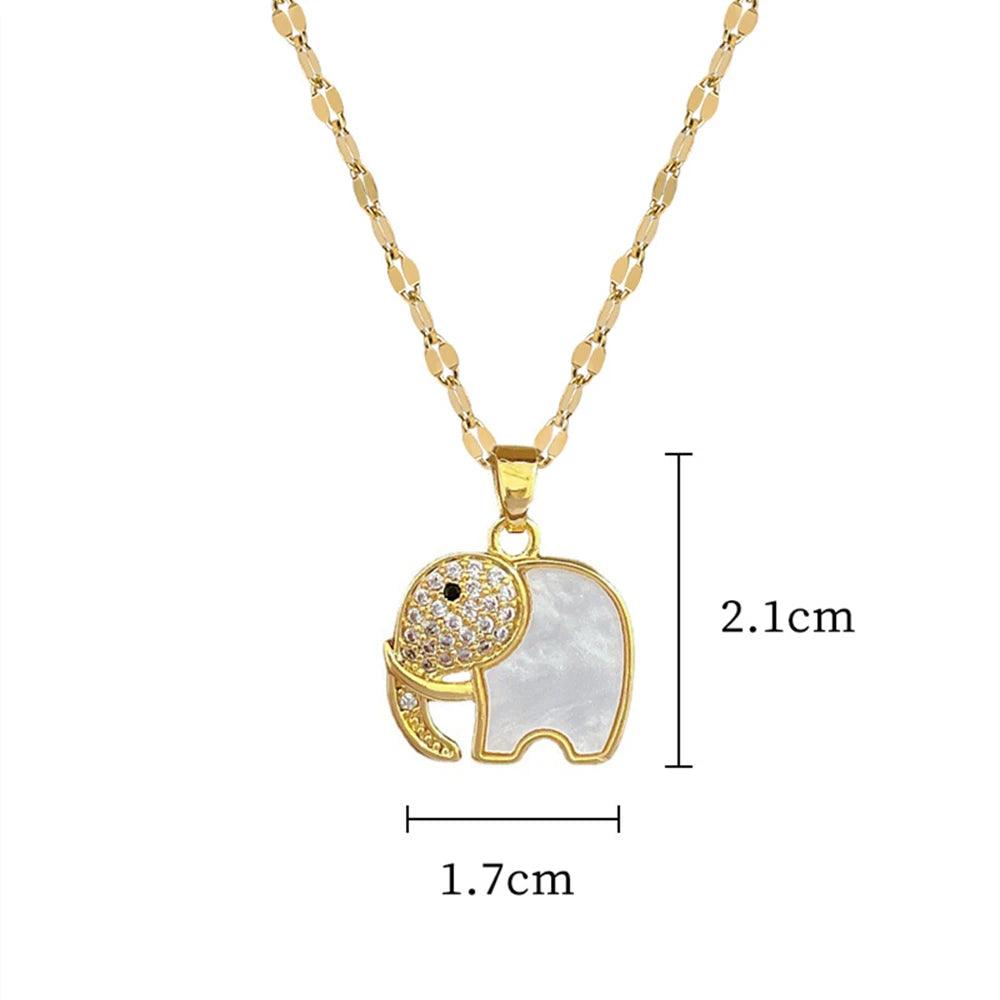 High Quality Luxury Elephant Zircon Necklace