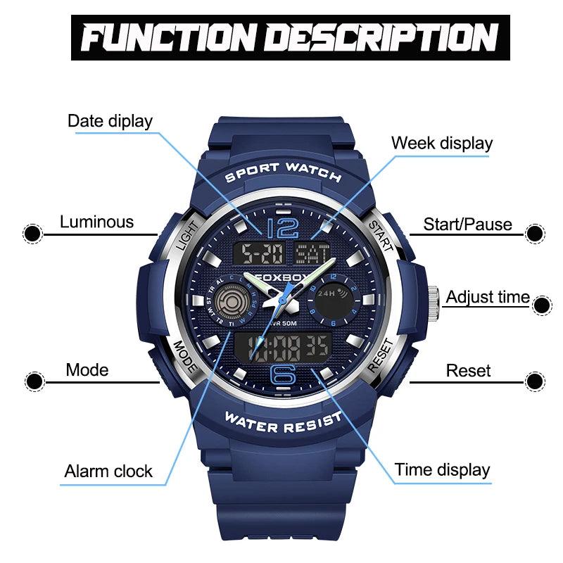 Special Digital Watch Countdown Stopwatch Waterproof LED Light