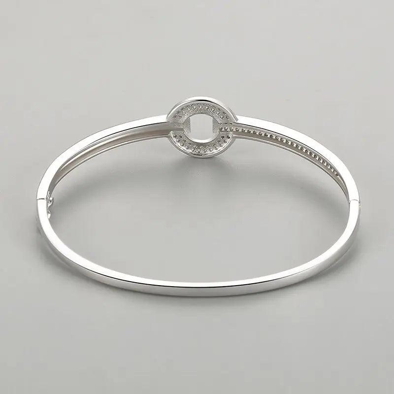 Romantic and cute 925 silver women's bracelet plated with love