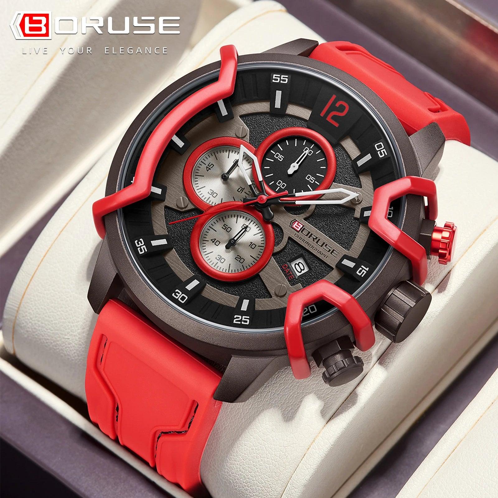 Luxury Men's Quartz Watch Multicolor Stainless Steel Waterproof