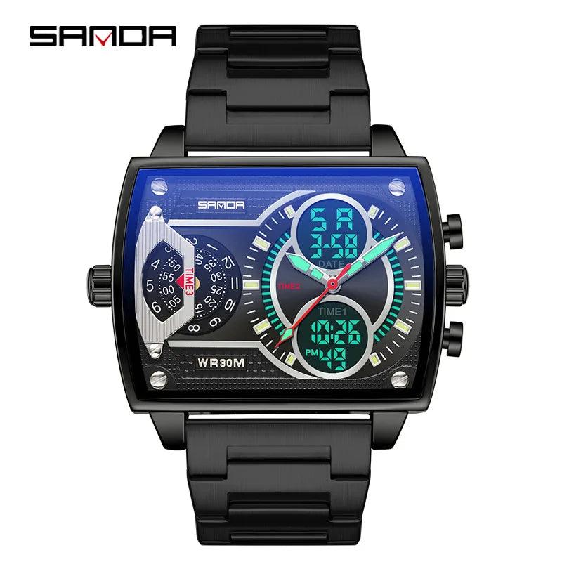 Sanda Brand New Fashion Sports Multifunctional Electronic Waterproof Watch