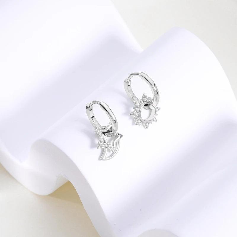 60 Types of Beautiful 925 Sterling Silver Earrings for Women Different Shape Earrings