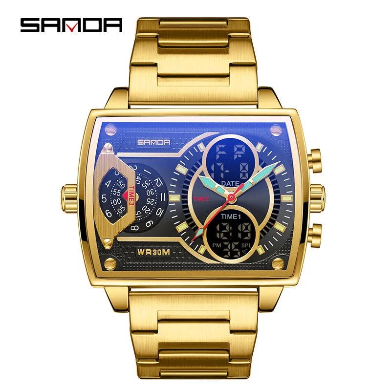 Sanda Brand New Fashion Sports Multifunctional Electronic Waterproof Watch